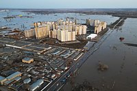 В российском городе из-за ливня затопило взлетную полосу в аэропорту